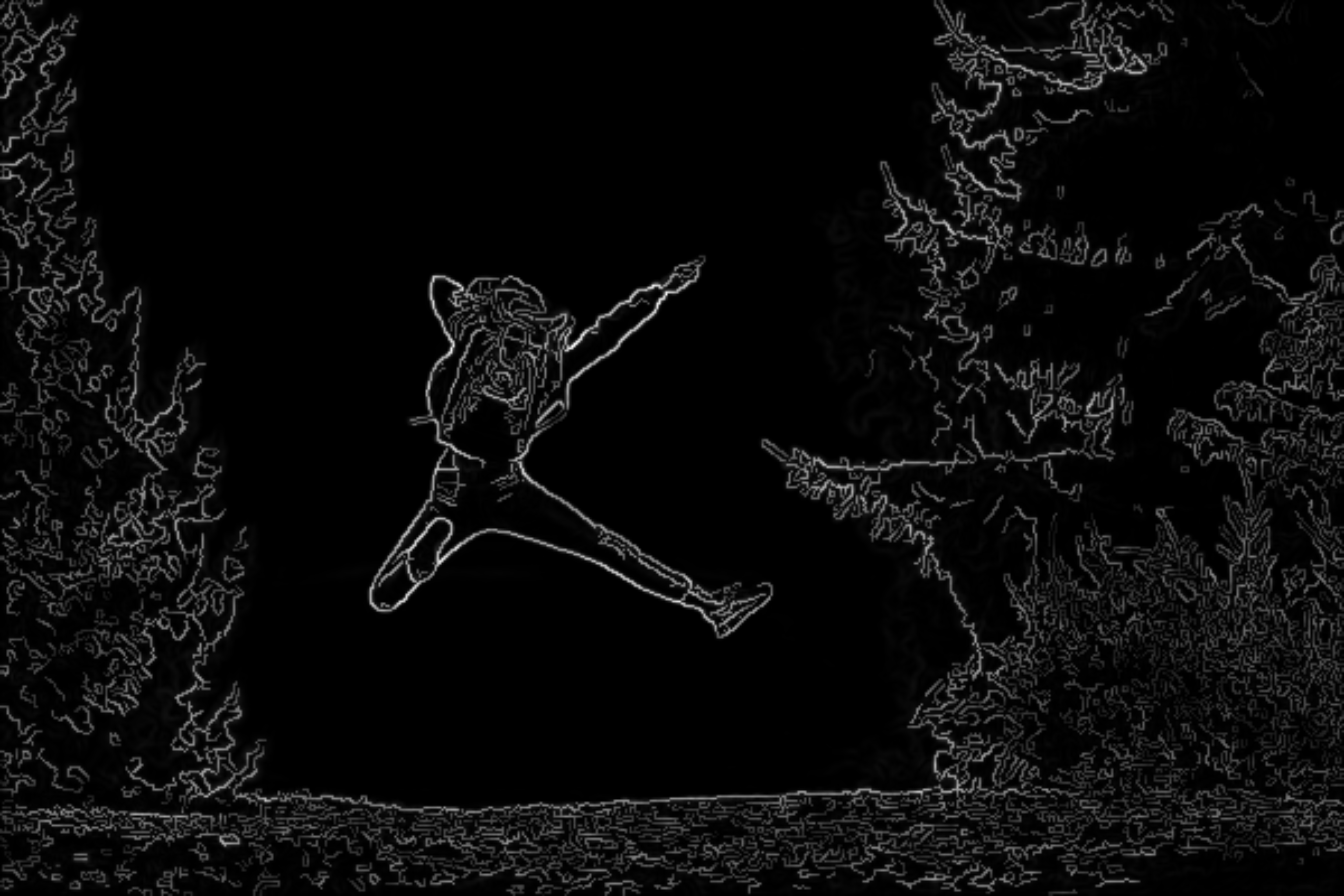 Sample Image happy-person Edge Detection